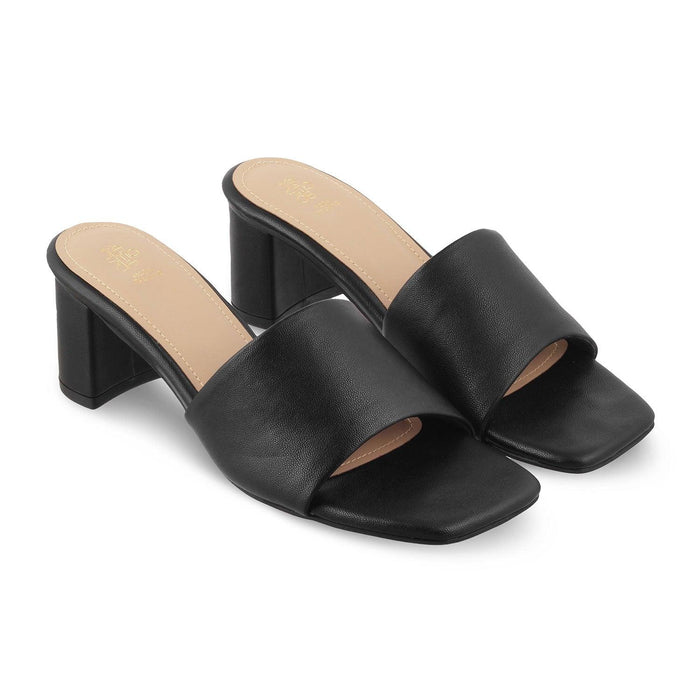 The Bariz Black Women's Casual Block Heel Sandals Tresmode - Tresmode