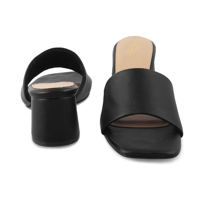 The Bariz Black Women's Casual Block Heel Sandals Tresmode - Tresmode
