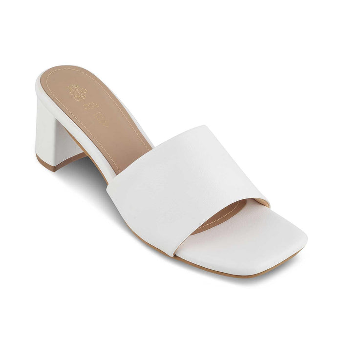 The Bariz White Women's Casual Block Heel Sandals Tresmode - Tresmode