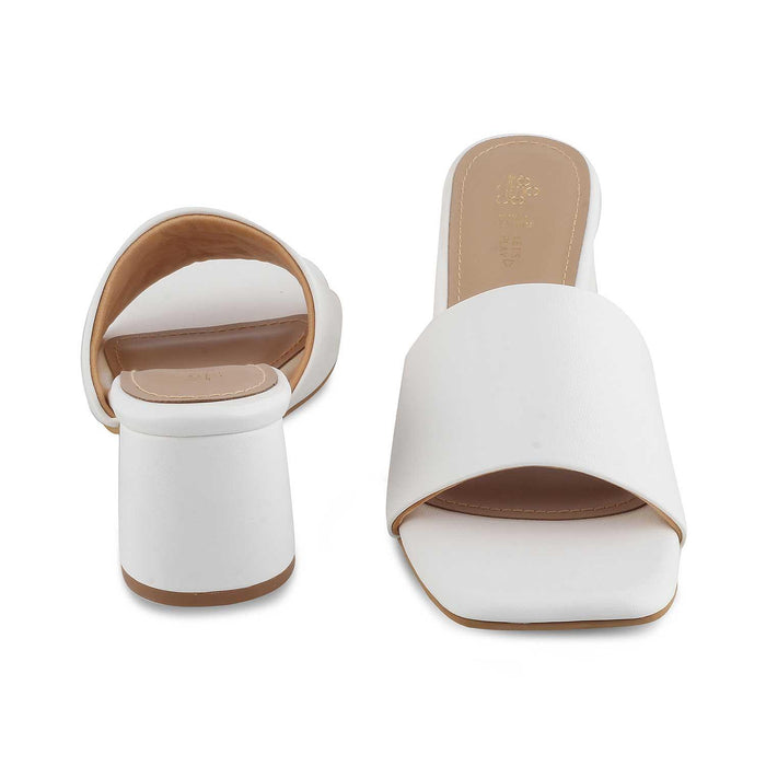 The Bariz White Women's Casual Block Heel Sandals Tresmode - Tresmode