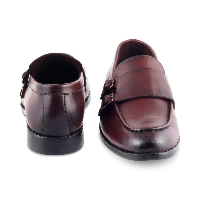 The Bon Brown Men's Double Monk Shoes Tresmode - Tresmode