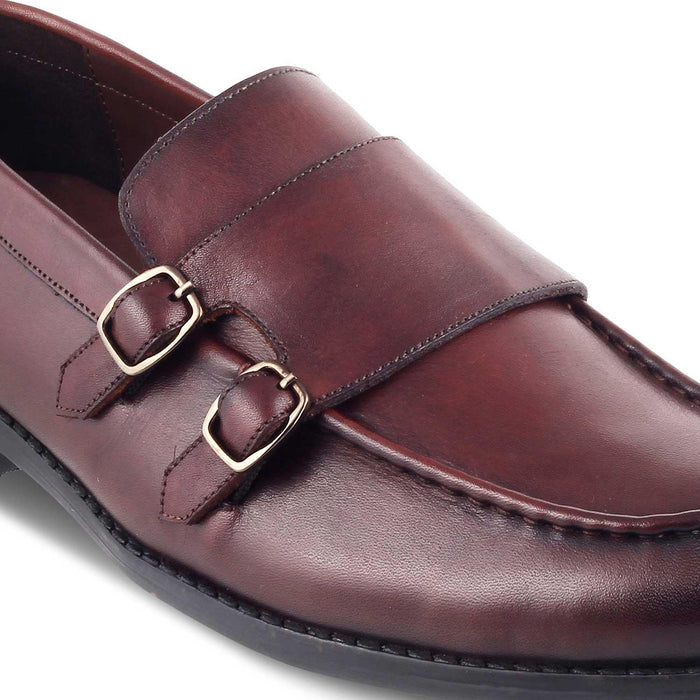 The Bon Brown Men's Double Monk Shoes Tresmode - Tresmode