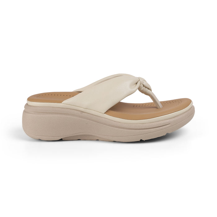 The Hobi Cream Women's Wedge Sandals | Luxury Comfort Footwear