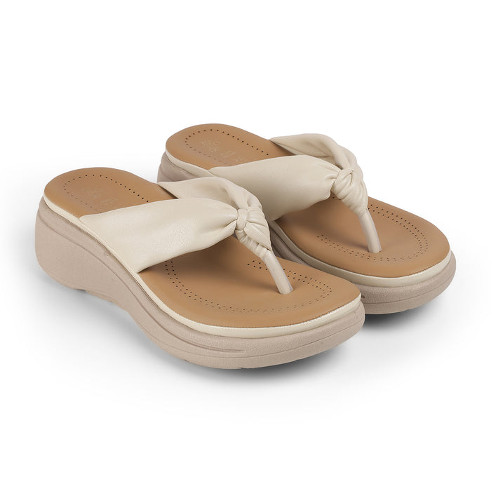 The Hobi Cream Women's Wedge Sandals | Luxury Comfort Footwear