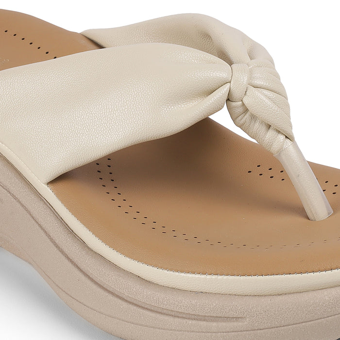 The Hobi Cream Women's Wedge Sandals | Luxury Comfort Footwear