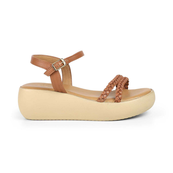 The Leve Tan Women's Dress Wedge Sandals Tresmode