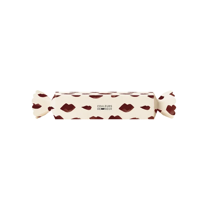 Product with cow print packaging on a white background