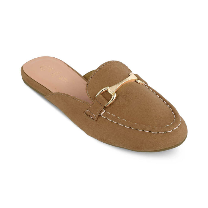 The Melip Beige Women's Dress Mules Tresmode