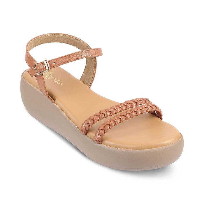 The Seev Tan Women's Dress Wedge Sandals Tresmode - Tresmode