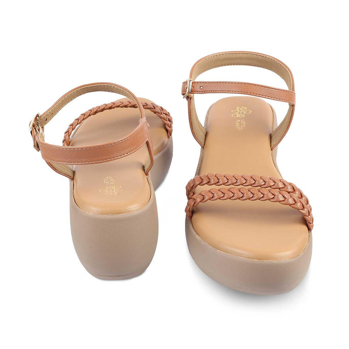 The Seev Tan Women's Dress Wedge Sandals Tresmode - Tresmode