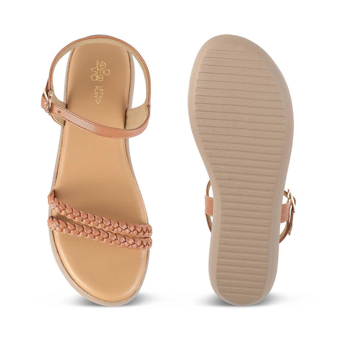 The Seev Tan Women's Dress Wedge Sandals Tresmode - Tresmode