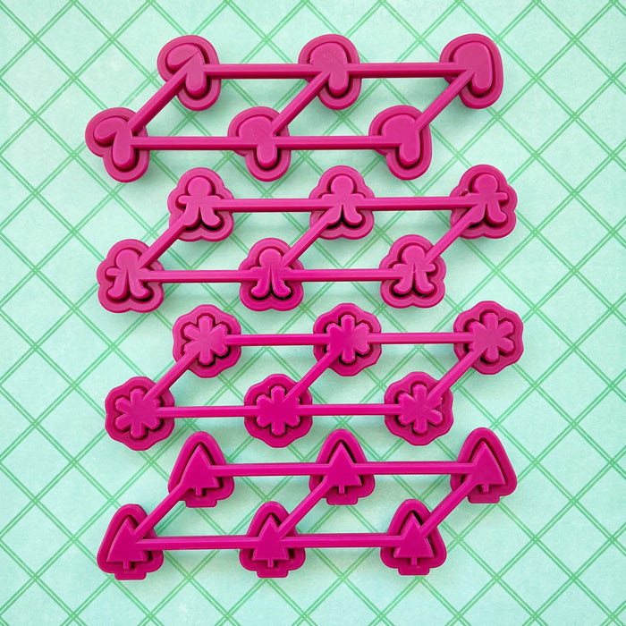 Tiny Christmas Tic Tac Toe Multi-Cutter and Dough Poppers