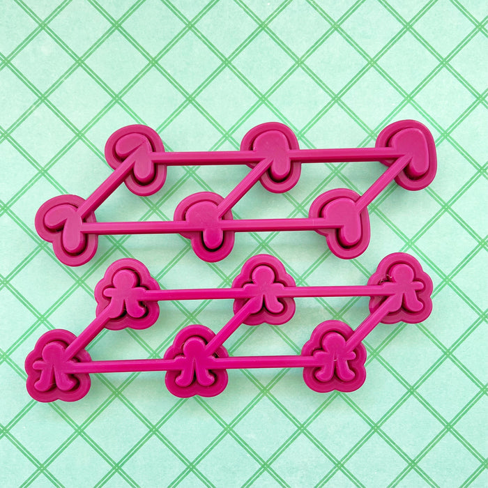 Tiny Christmas Tic Tac Toe Multi-Cutter and Dough Poppers