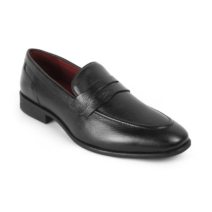 Aris Black Men's Genuine Leather Penny Loafers Tresmode