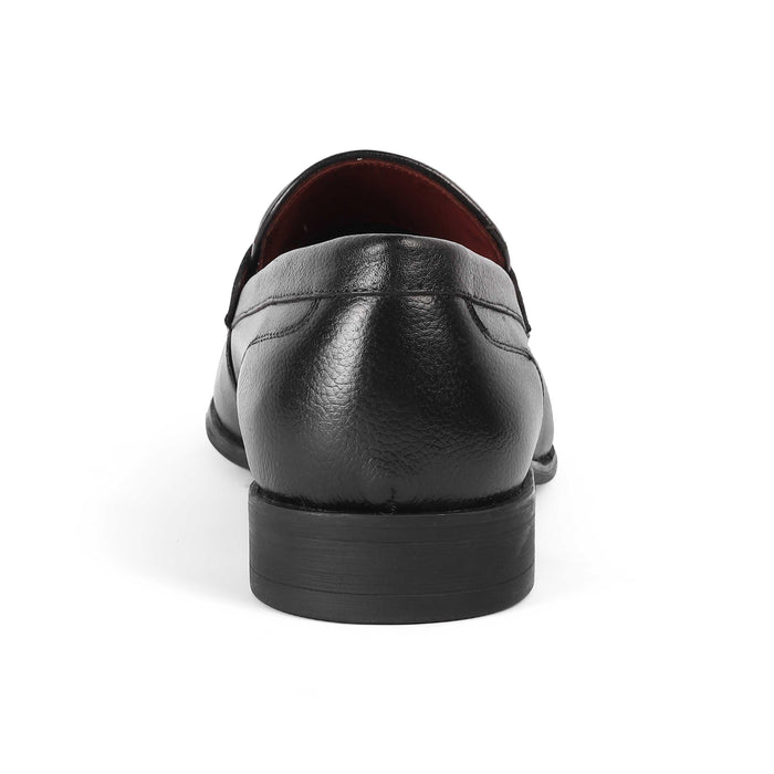 Aris Black Men's Almond Shape Penny Loafers Tresmode