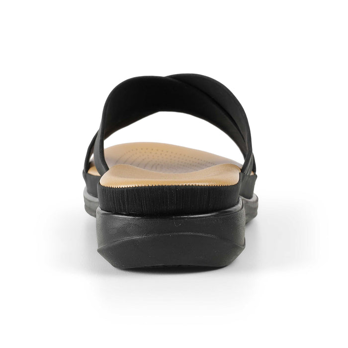 Tresmode Ballina Black Women's Casual Small Wedge Sandals