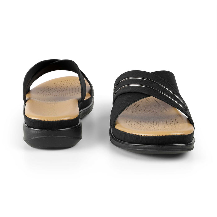 Tresmode Ballina Black Women's Casual Small Wedge Sandals