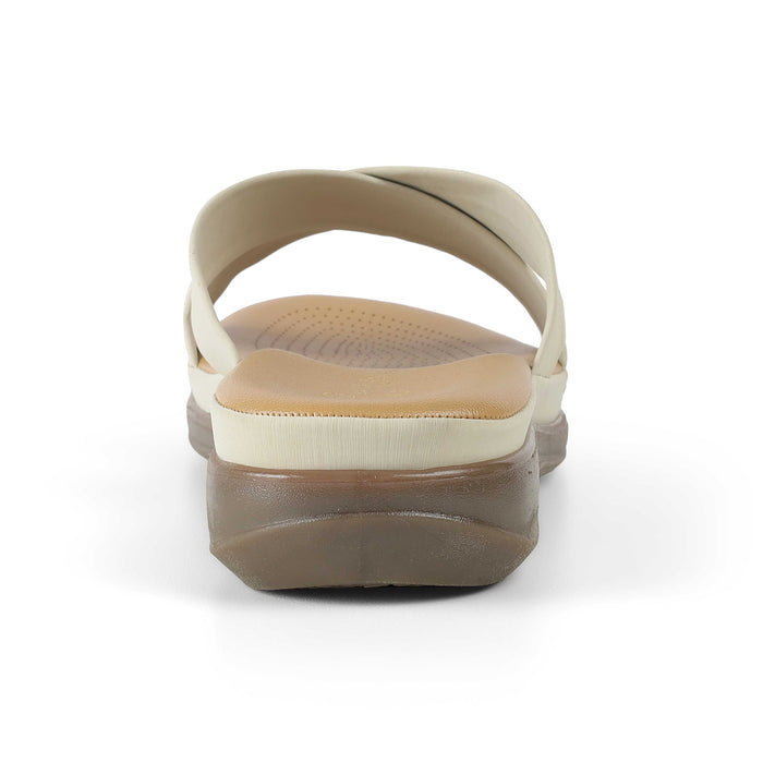 Tresmode Ballina Cream Women's Casual Small Wedge Sandals