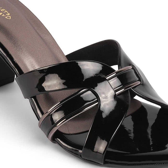 Ceskomara Black Women's Dress Block Heel Sandals Tresmode