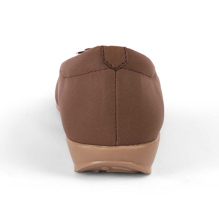 Cheviz Brown Women's Almond Shape Ballerinas Tresmode