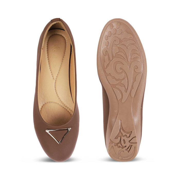 Cheviz Brown Women's Versatile Ballerinas Tresmode