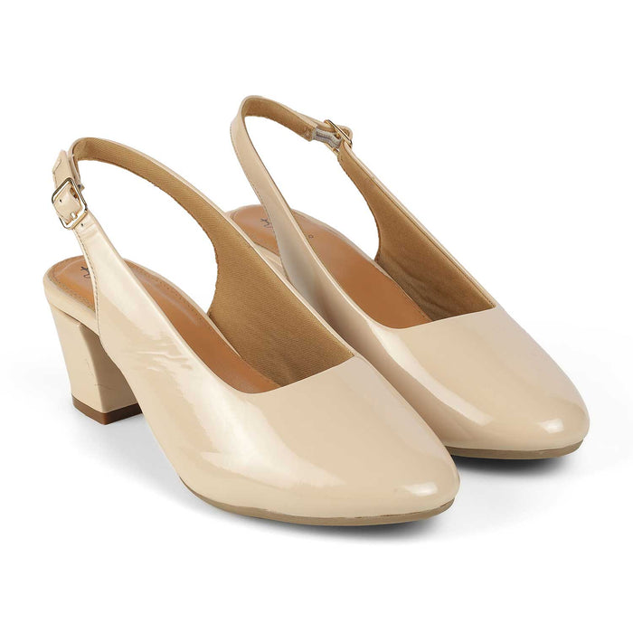 Tresmode Coat Beige Women's Dress Slingback Pumps