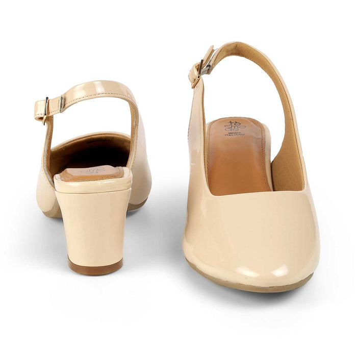 Tresmode Coat Beige Women's Dress Slingback Pumps