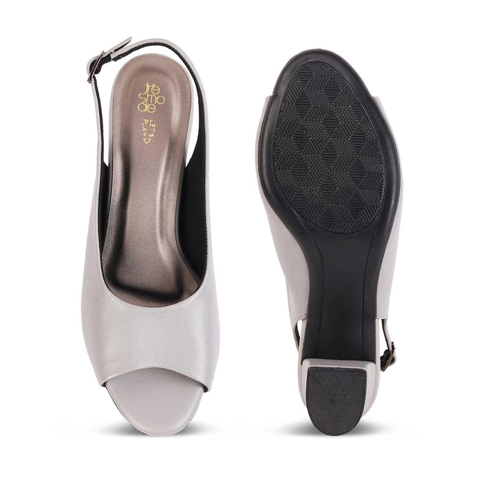 Eden Grey Women's 2.5-inch Heel Sandals Tresmode