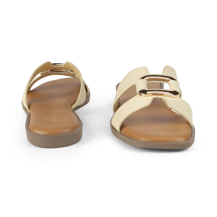 Tresmode Florun Cream Women's Dress Flats