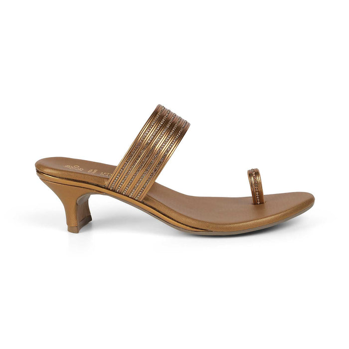 Tresmode Jer Bronze Women's Dress Heel Sandals