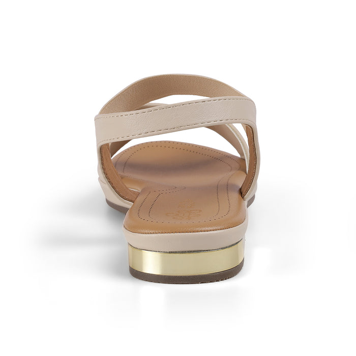 Tresmode Jero Cream Women's Dress Sandals