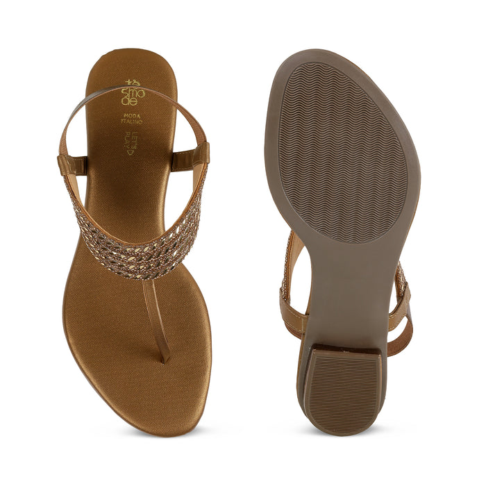 Tresmode Jewel Bronze Women's Dress Sandals