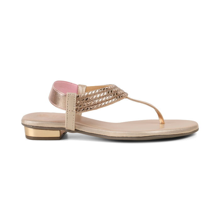 Tresmode Jewel Champagne Women's Dress Sandals