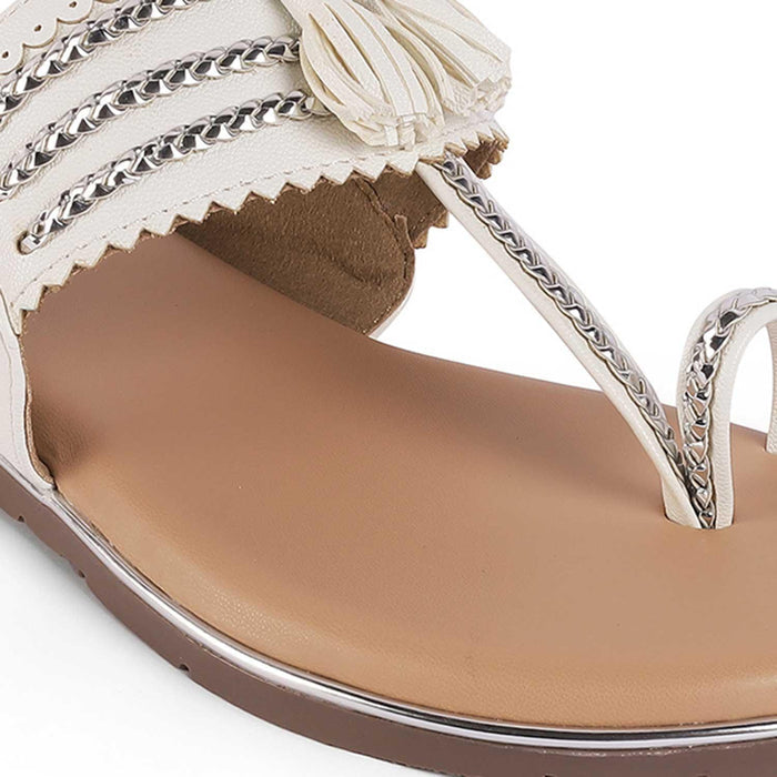 Mekol White Women's Dress Flats Tresmode