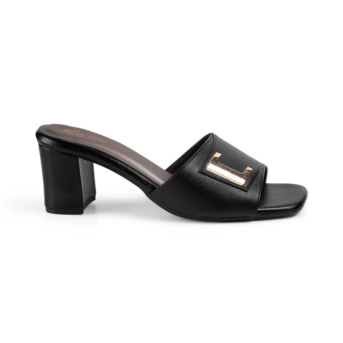 Tresmode Minsk Black Women's Dress Block Heel Sandals
