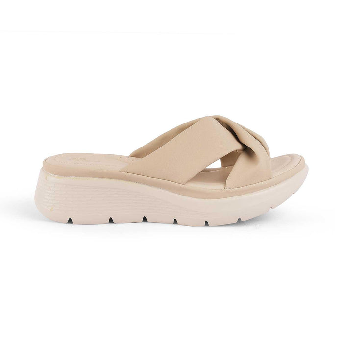 Nozis Beige Women's Wedge Sandals Tresmode