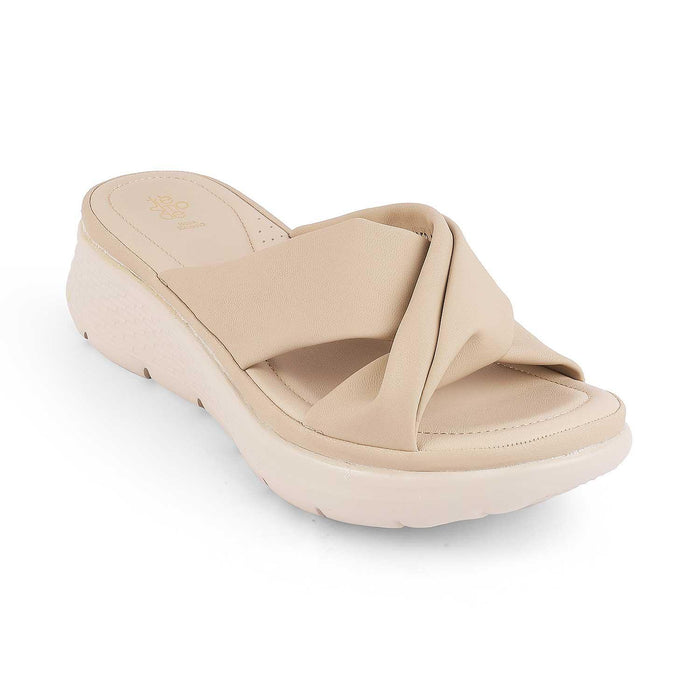 Nozis Beige Women's 2-inch Wedge Sandals Tresmode