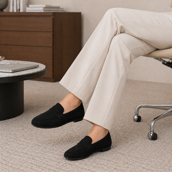 Tresmode Selma Black Women's Casual Loafers