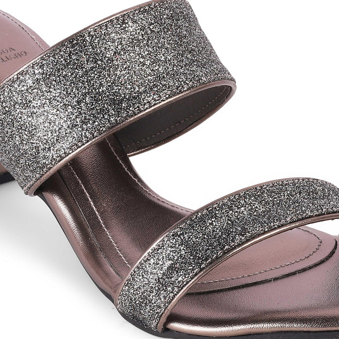 Sheen Pewter Women's Glamorous Heel Sandals Tresmode