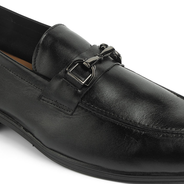 Tresmode Soco Black Men's Leather Loafers