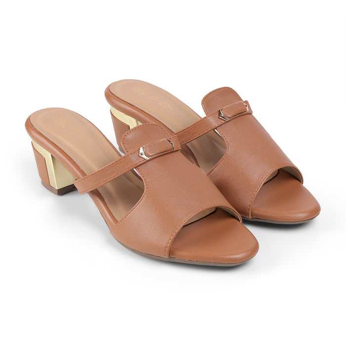 Tresmode The Fiso Block Heel in Tan