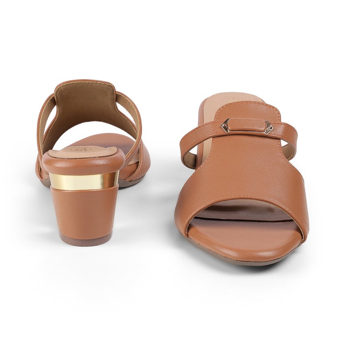 Tresmode The Fiso Block Heel in Tan