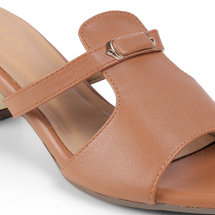 Tresmode The Fiso Block Heel in Tan