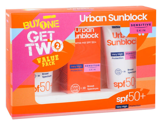 Urban Sunblock Sensitive Skin Spf 50 , 3 Pieces
