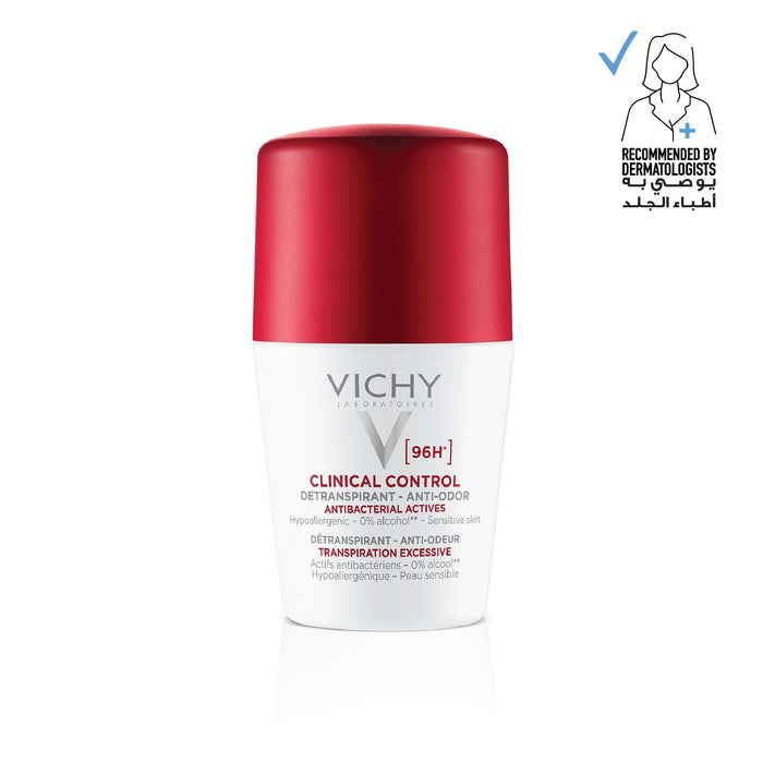 Vichy 96 Hour Clinical Control Deodorant for Women, 50ml - Makkah Pharmacy