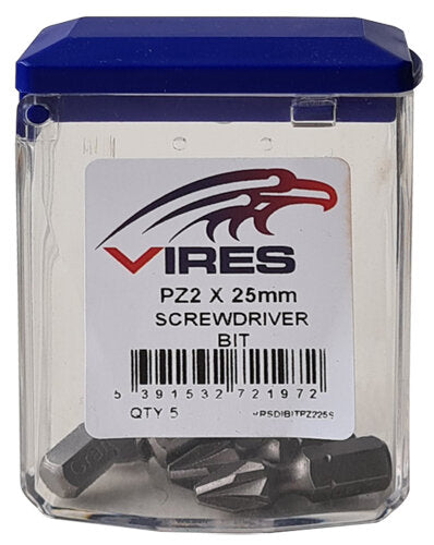 Vires PZ2 Impact Screwdriver Bit Set 10pce