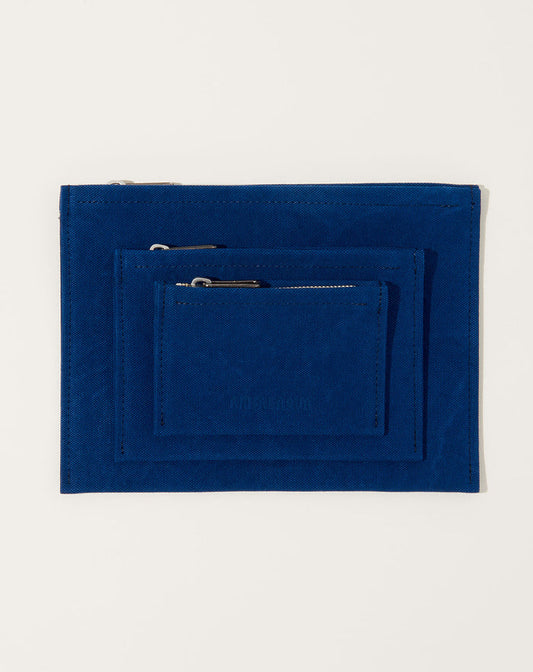 Amiacalva Washed Canvas Pouch in Blue