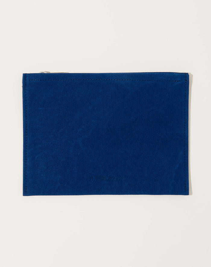 Amiacalva Washed Canvas Pouch in Blue