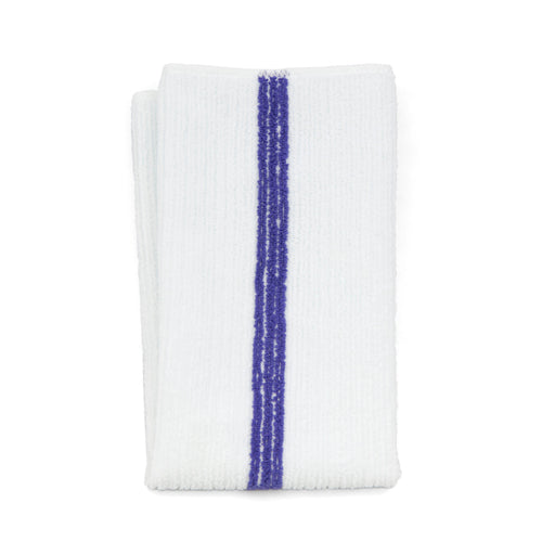 WIPER/ BAR MOP/ Microfiber Blue Stripe, 12/pack-Food Service