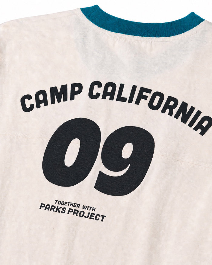 Shop Women's Camp California Varsity Tee Inspired by National Parks | raw-natural